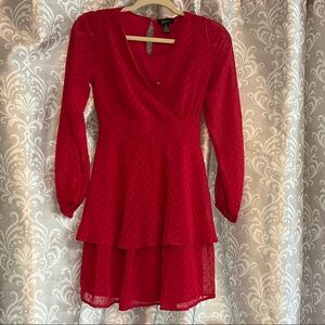 Red Long Sleeve Dress